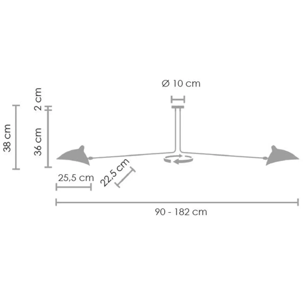 Sufitowa lampa metalowa Crane P8702 Step industrialna czarna