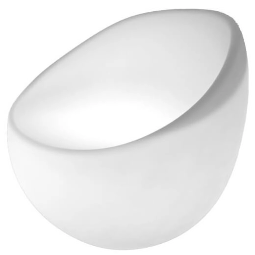 Owalny fotel tarasowy Comfy ES-SF001 Step LED 5W RGBW IP65 biały