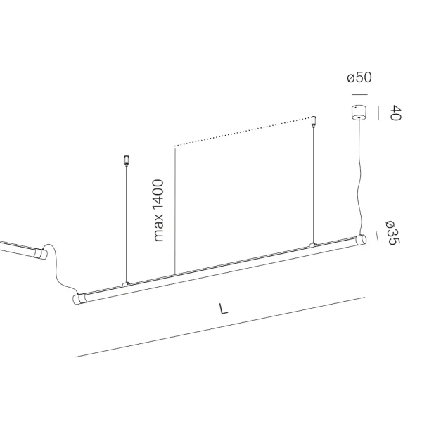 Wisząca lampa nad stół sticks czarna PIPER LED 26,5W 2700-4000K nad wyspę 71265-M942-D9-PH-12