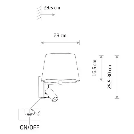 Nocna lampka ścienna TUTOIA 11684 do czytania beżowa