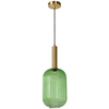 LAMPA wisząca MALOTO  45386/20/33 Lucide loftowa OPRAWA szklany zwis zielony mosiądz