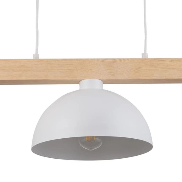 Lampa wisząca skandynawska Oslo 4712 TK Lighting drewniana potrójna biała
