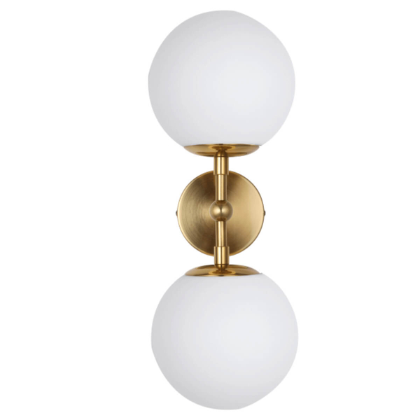Złoty kinkiet DORADO LP-002/2W Light Prestige szklane kule molecular