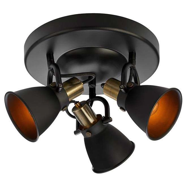 Sufitowa LAMPA industrialna ALTON 107854 Markslojd metalowa OPRAWA plafon reflektorki regulowane czarne