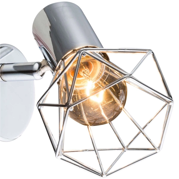 Kinkiet LAMPA ścienna XARA 54802-1 Globo druciana OPRAWA regulowana drut chrom
