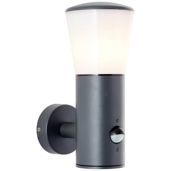 Zewnętrzna lampa ścienna Cliffi 96476/63 IP44 czujnik ruchu antracyt