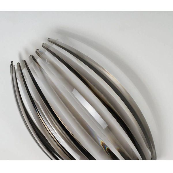 Kinkiet ścienny dekoracyjny Elba AZ0092 Azzardo ryflowana transparentna