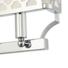 LAMPA ścienna Verno Parette Cromo Orlicki Design prostokątna OPRAWA metalowy kinkiet ażurowy chrom kremowy