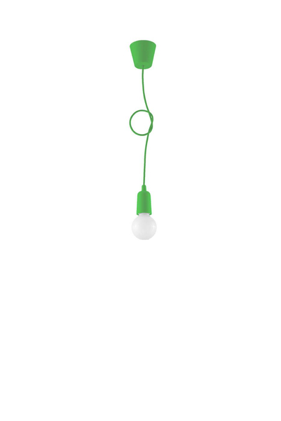 LAMPA wisząca SL.0581 przewód OPRAWKA na żarówkę zwis industrialny kabel zielony