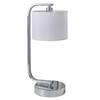 Stołowa lampka z abażurem Canning CANNING-TLCH chrom biały