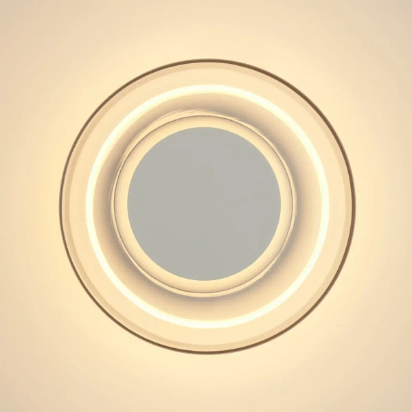 Kinkiet ścienny art deco DONUT ST-5072W biały szklany metalowy LED 6W do sypialni