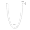 Podłużna lampa wisząca Hebi 3022 Shilo lina LED 38W 3000K wąż biały czarny
