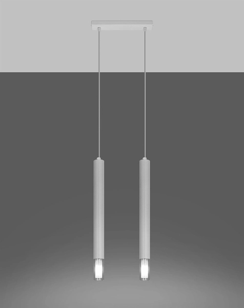 2-płomienna lampa wisząca SL.0958 minimalistyczna biała