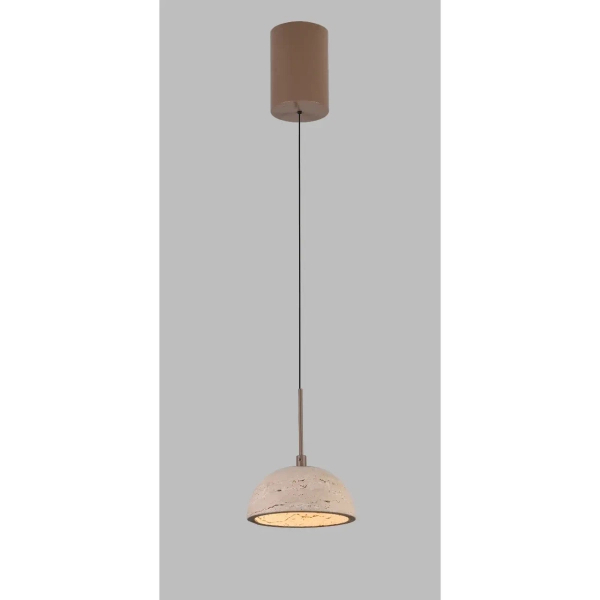 Kopułowa lampa wisząca CUCCINA P0666 beżowa czarna kamienna LED 57W 3000K nad wyspę