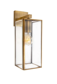Prostokątna lampa ścienna Salta kinkiet do salonu złoty