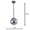 Kulista lampa wisząca Palla LP-2844/1P S CH szklana kula ball chrom