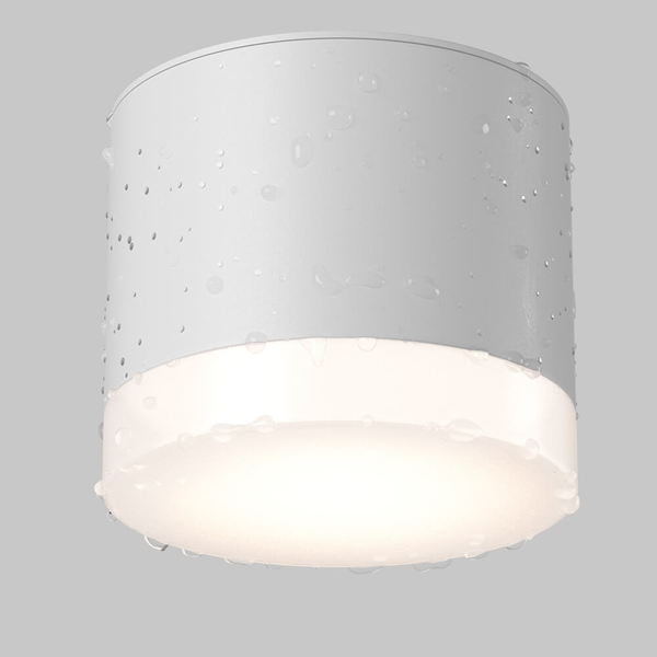 Okrągła lampa sufitowa Pauline C087CL-GX53-W Maytoni IP44 do sypialni biały