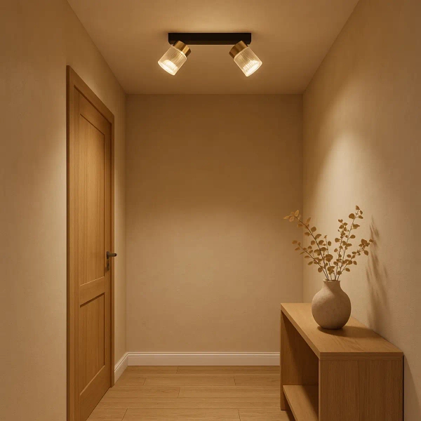 Kryształowa sufitowa lampa Erovia LP-5923/2WS GD LED 10W CCT złoty