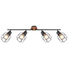 Nasufitowa lampa Willa 54037-4 druciane reflektorki czarne