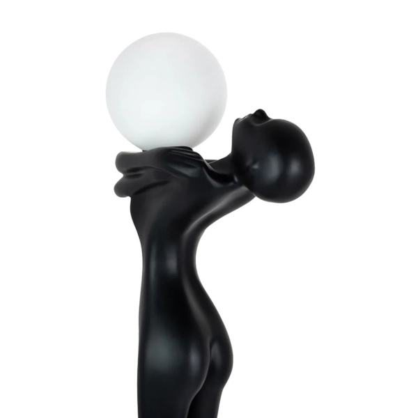 Lampa stojąca rzeźba Human Moon MSE1501100337 Moosee szklana kula ball czarna