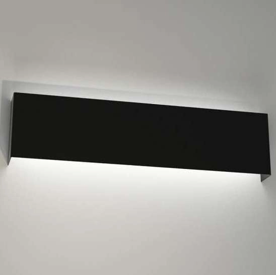 Kinkiet LAMPA ścienna KITAMI 4412 Shilo metalowa OPRAWA przyścienna prostokątna czarna