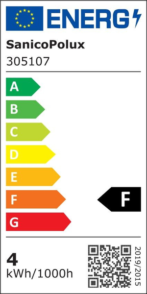 Industrialna żarówka świecznikowa 305107 Polux B35 LED 4W E14 płomykowa 400lm 230V biała ciepła