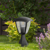 Stojąca LAMPA ogrodowa IGMA 311894 Polux zewnętrzna OPRAWA metalowa outdoor IP44 czarna przezroczysta