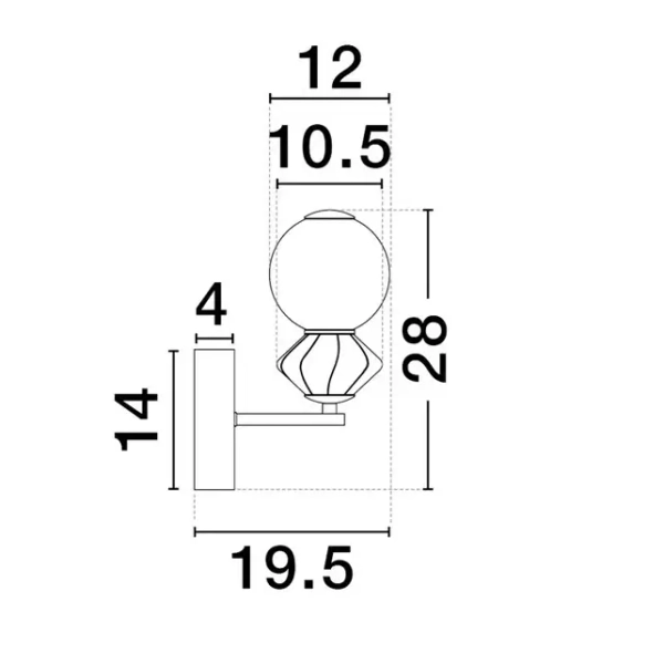Kinkiet ścienny ceramiczny MONRETA LE45234 LED 6W 3000K na korytarz szary