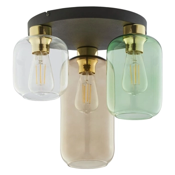 Sufitowa lampa loftowa Marco 3318 TK Lighting okrągła szklana czarna