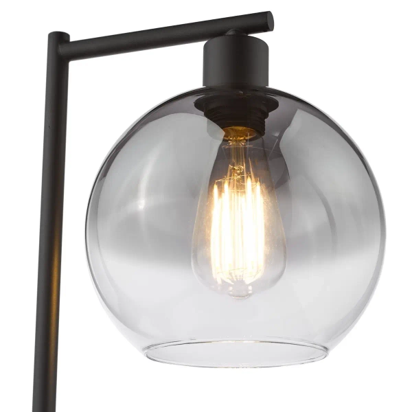 Nocna lampka na stolik Lycia LYC4222 do sypialni kule szklane czarny