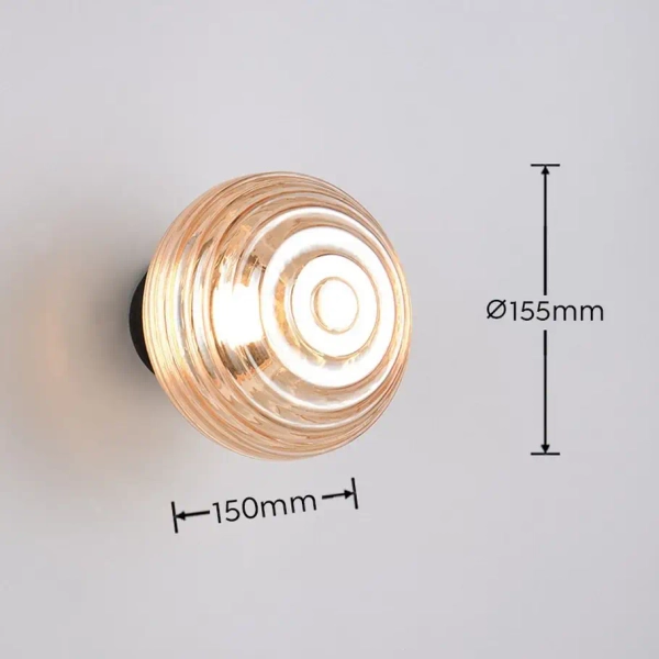 Kinkiet na ścianę EARL R27771113 LED 1,5W 3000K bursztynowy czarny