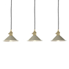 Vintage lampa wisząca do pokoju Hadano HAD3640-06 Dar Lighting mosiądz szara