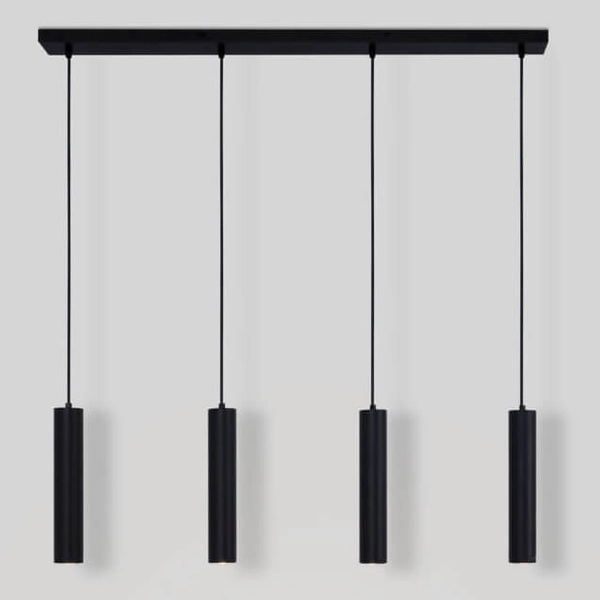 Jadalniana lampa zwisająca nad stół Spoti ABR-ZLW4T-C Abruzzo tuby czarna