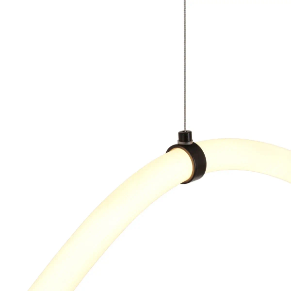 Lampa wisząca wąż ledowy SNAKE MD1021-4 black czarna metal PVC LED 60W 3000K 4M do jadalni