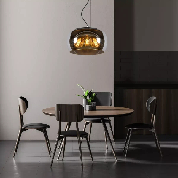 Loftowa lampa wisząca OLIVIA 45401/40/65 Lucide przydymiony czarny
