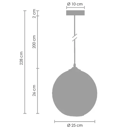 Wisząca lampa Love bomb ST-5012 AMBER Step szklana kula bursztynowa