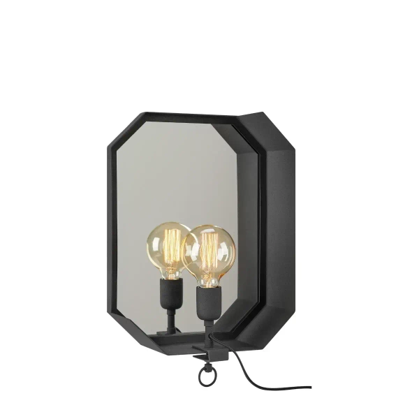 Oprawa ścienna Kogo 108832 lustrzana metalowa geometryczna czarna