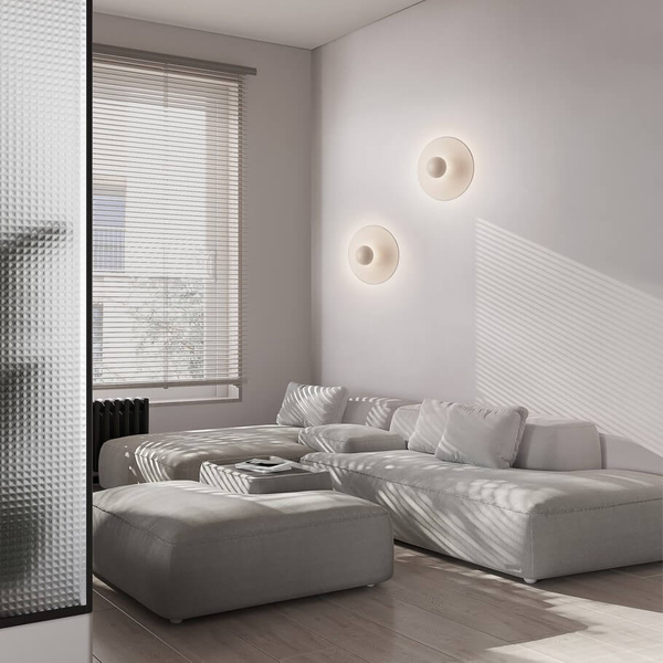 Przyścienna lampa okragła BAILA LE44540 LED 9W 3000K na przedpokój beżowy