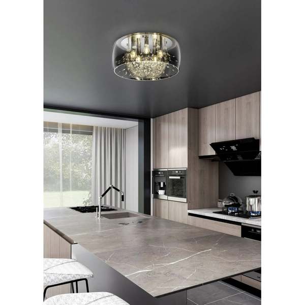 Kryształowa lampa sufitowa CRYSTEL 616700506 crystals przezroczysty chrom