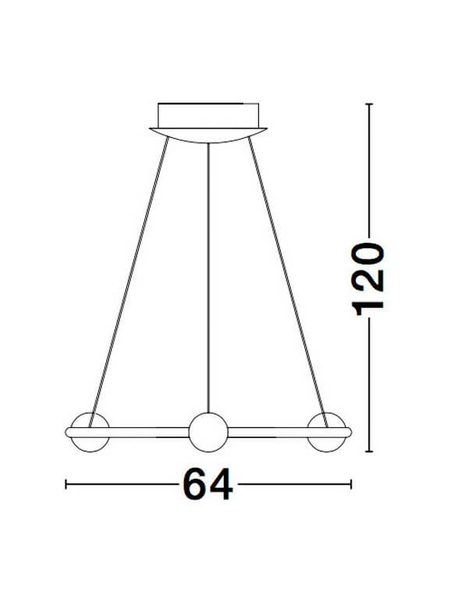 3-punktowa lampa wisząca Fria do jadalni LED 36W 3000K czarna biała