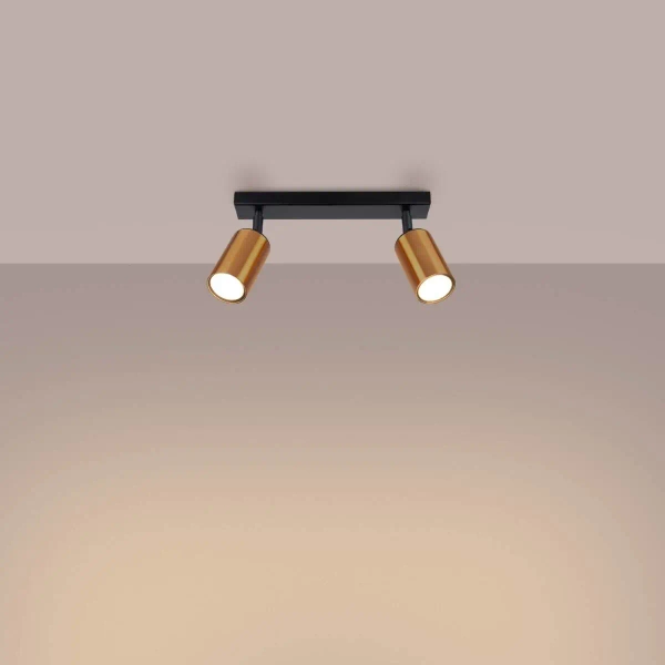 Plafoniera podwójna Winx SL.1375 Sollux tubki regulowana miedziany czarny