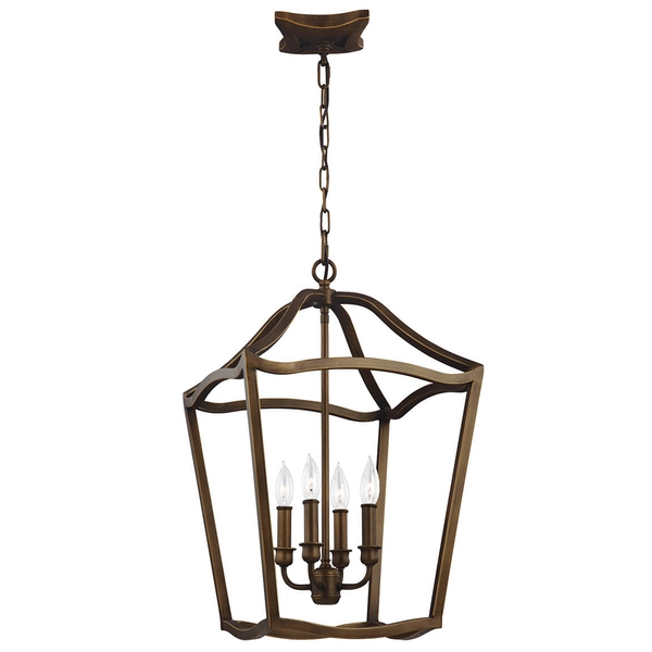 Wisząca lampa nad stół Yarmouth FE-YARMOUTH-4P metalowa mosiądz