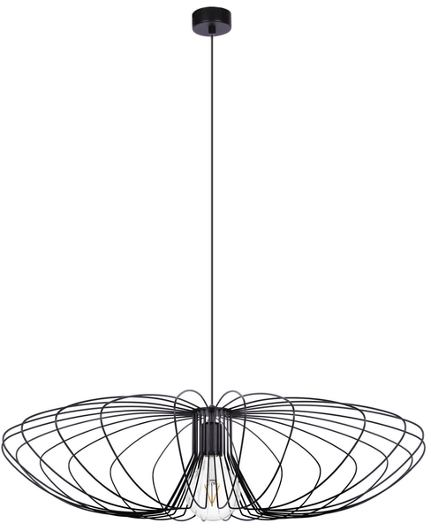 Wisząca lampa Tizi K-3409 industrialny druciak czarny
