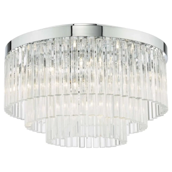 Kryształowy plafon Logan LOG5408 glamour okrągły chrom