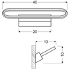 Ścienna lampa COVER 21-69801 metalowa LED 15W 4000K owalny biały