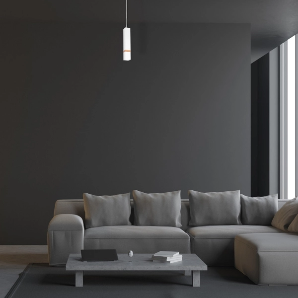 LAMPA wisząca VIDAR MLP5408 Milagro metalowa OPRAWA prostokątny ZWIS skandynawski biały