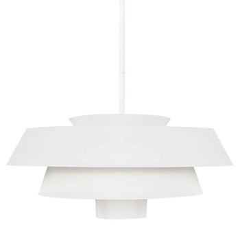 Modernistyczna LAMPA wisząca Brisbin FE-BRISBIN-MW Elstead FEISS metalowa OPRAWA okrągły ZWIS designerski biały matowy