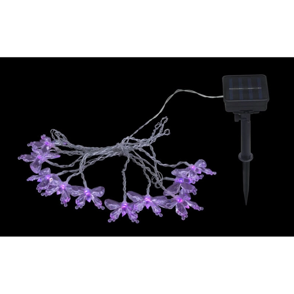 Solarna dekoracja motylki 4,6m 33706-10 Globo 10 LED RGB 0,06W multikolor