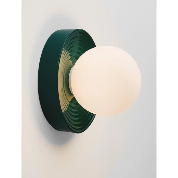 Naścienna lampa porcelanowa MALVANO LE45264 okrągła zielona