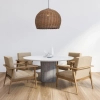 Bambusowa lampa wisząca 22172 okrągła naturalny brązowy